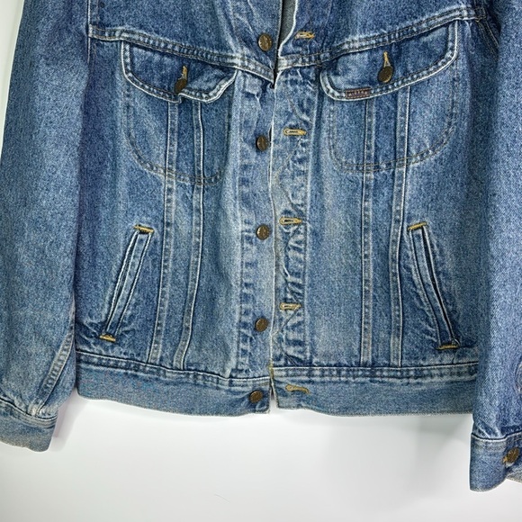 Vintage Riders Denim Trucker Jacket Size Medium - Picture 3 of 13